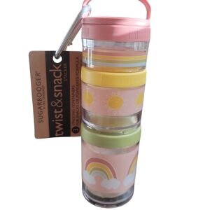 Sugarbooger Twist & Snack Stacker - Pink and Yellow